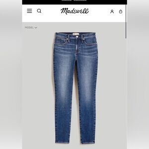 Madewell Women's 9 inch mid-rise Skinny Jeans. W32